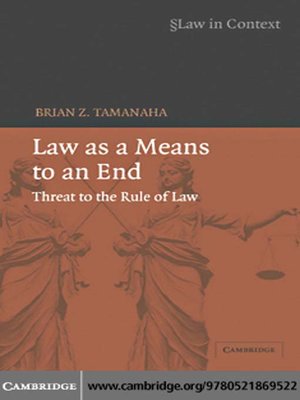 cover image of Law as a Means to an End